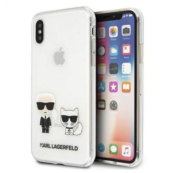 Karl Lagerfeld KLHCPXCKTR iPhone X/XsHusătareHusătransparentă Karl & Choupette