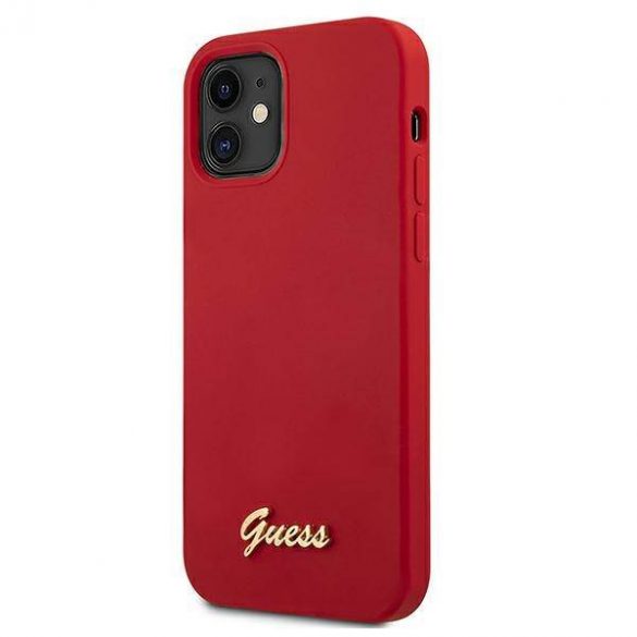 Guess GUHCP12SLSLMGRE iPhone 12 mini 5,4" roșu/roșu hard Husă Metal Logo Script husă