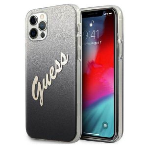 Guess GUHCP12MPCUGLSBK Husă rigidă pentru iPhone 12/12 Pro 6,1 inchi, negru/czarny