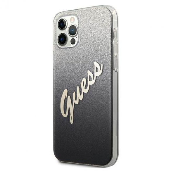 Guess GUHCP12MPCUGLSBK Husă rigidă pentru iPhone 12/12 Pro 6,1 inchi, negru/czarny