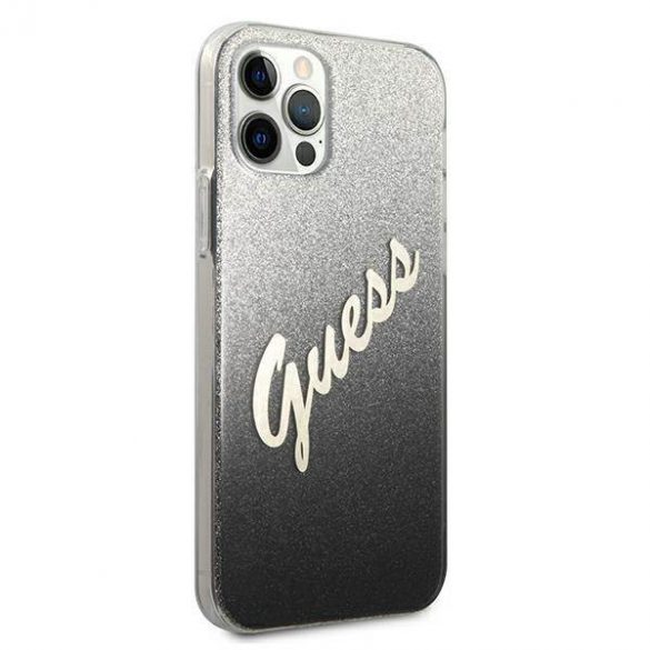 Guess GUHCP12MPCUGLSBK Husă rigidă pentru iPhone 12/12 Pro 6,1 inchi, negru/czarny