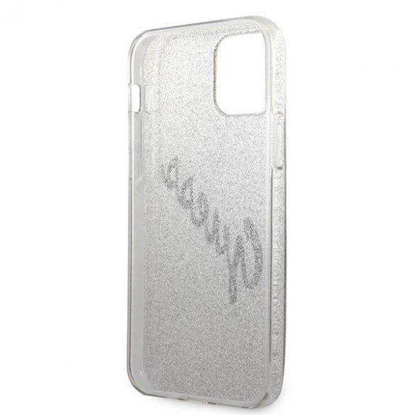 Guess GUHCP12MPCUGLSGO Husă rigidă pentru iPhone 12/12 Pro, 6,1" złoty/aurie Husă cu script cu sclipici gradient