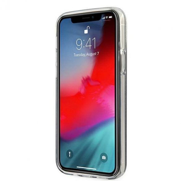 Guess GUHCP12LPCUGLSGO Husă rigidă pentru iPhone 12 Pro Max de 6,7" złoty/aurie Husă cu script cu sclipici gradient