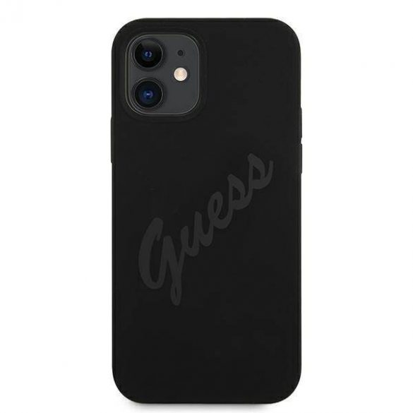 Guess GUHCP12SLSVSBK iPhone 12 mini 5,4" negru/negru hard Husă Script Vintage husă