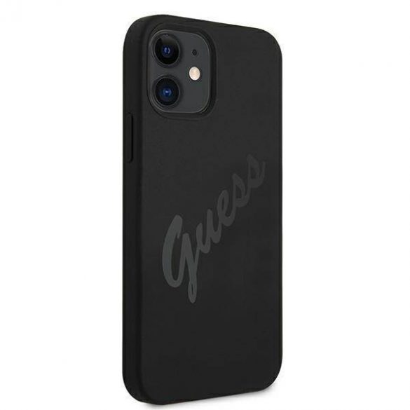 Guess GUHCP12SLSVSBK iPhone 12 mini 5,4" negru/negru hard Husă Script Vintage husă