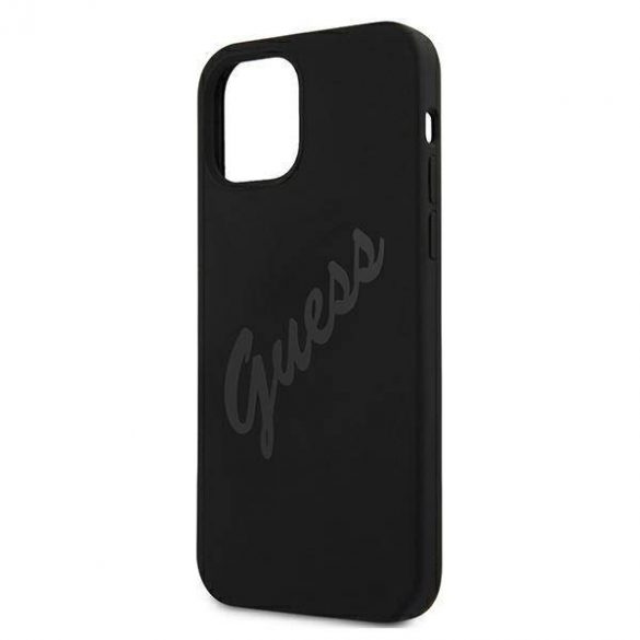 Guess GUHCP12SLSVSBK iPhone 12 mini 5,4" negru/negru hard Husă Script Vintage husă