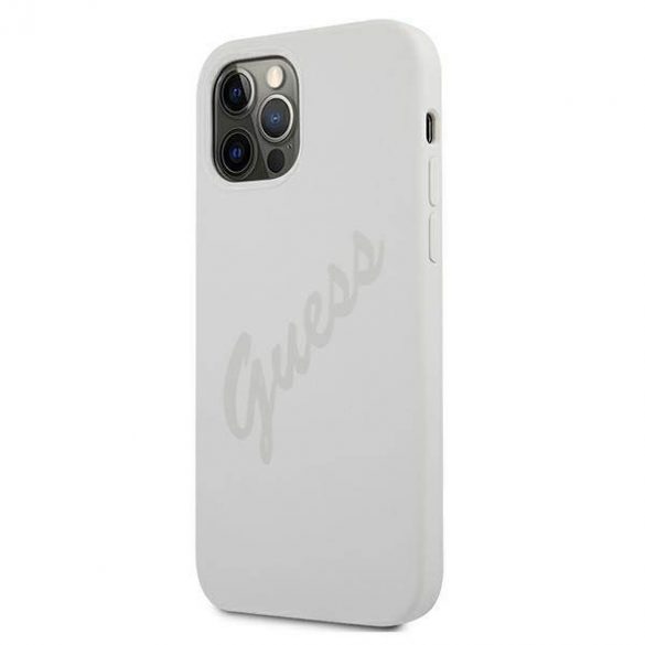 Guess GUHCP12MLSVSCR iPhone 12/12 Pro 6,1" kremowy/crem hardcase Husă Script Vintage