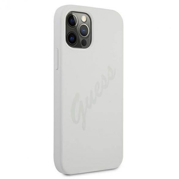 Guess GUHCP12LLSVSCR iPhone 12 Pro Max 6,7" kremowy/crem hardcase Husă Script Vintage