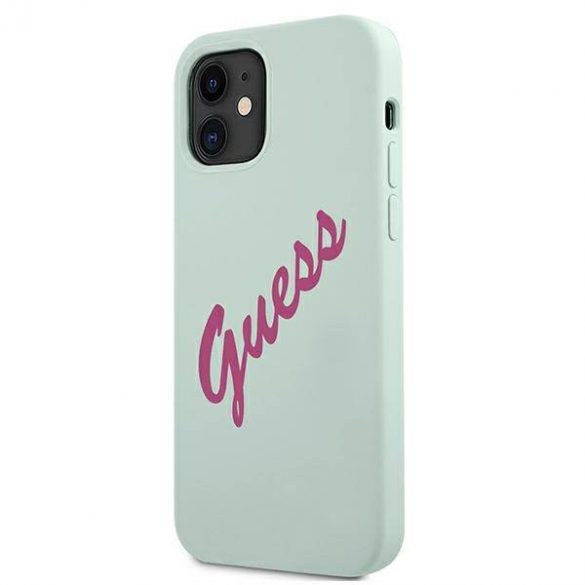 Guess GUHCP12SLSVSBF iPhone 12 mini 5,4" niebieski fuksja/blue fuschia hardcase Husă vintage din silicon