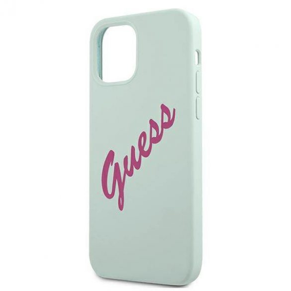 Guess GUHCP12SLSVSBF iPhone 12 mini 5,4" niebieski fuksja/blue fuschia hardcase Husă vintage din silicon