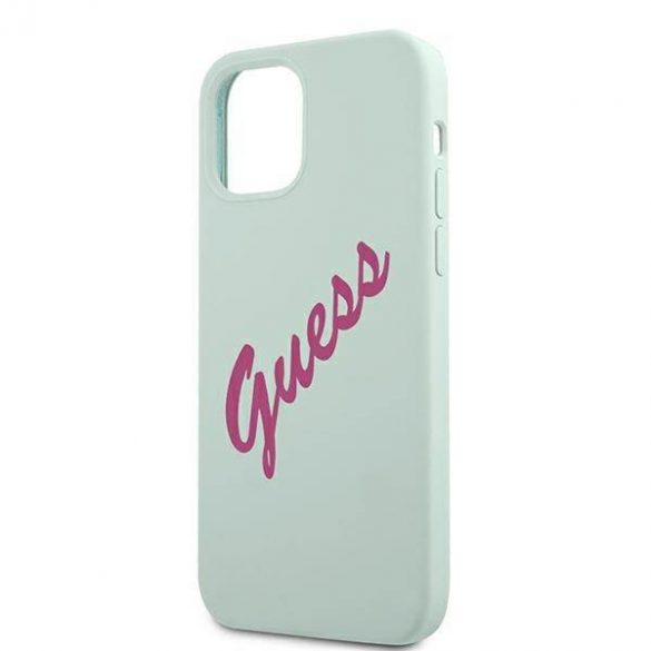 Guess GUHCP12MLSVSBF iPhone 12/12 Pro 6,1" niebieski fuksja/blue fuschia hardcase Husă vintage din silicon