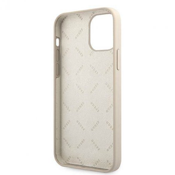 Guess GUHCP12MLSVSGP iPhone 12/12 Pro 6,1" szaro różowy/gri roz husă Hardcase Silicon Vintage