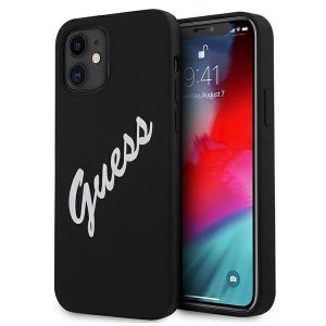 Guess GUHCP12SLSVSBW iPhone 12 mini 5,4" carcasă biały/alb negru Husă rigidă din silicon Husă vintage