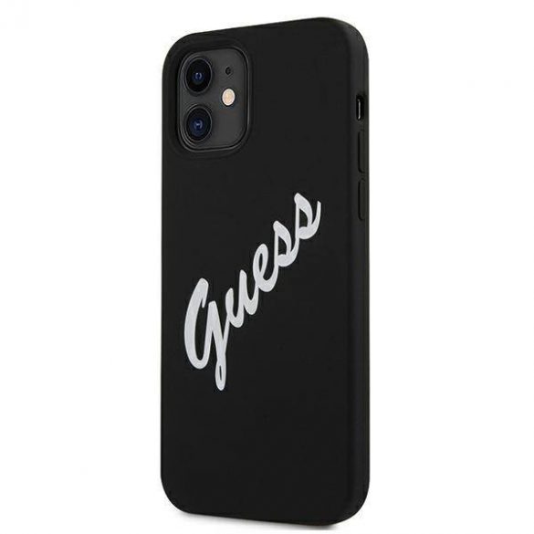 Guess GUHCP12SLSVSBW iPhone 12 mini 5,4" carcasă biały/alb negru Husă rigidă din silicon Husă vintage