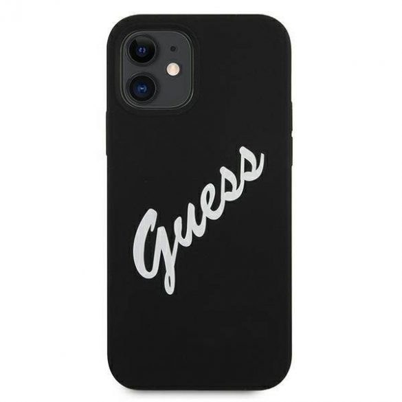 Guess GUHCP12SLSVSBW iPhone 12 mini 5,4" carcasă biały/alb negru Husă rigidă din silicon Husă vintage