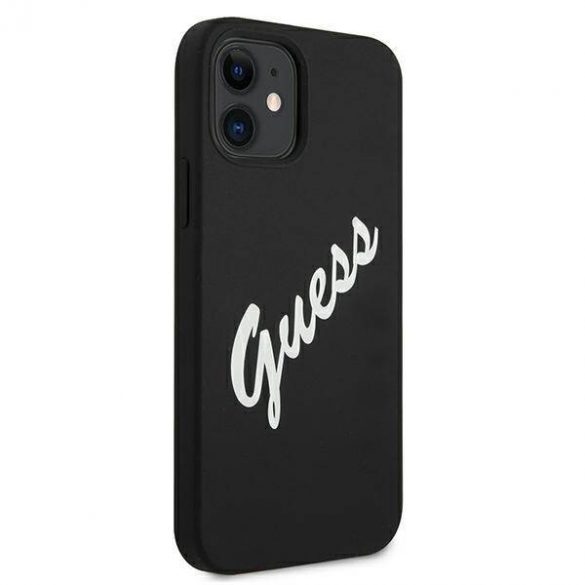 Guess GUHCP12SLSVSBW iPhone 12 mini 5,4" carcasă biały/alb negru Husă rigidă din silicon Husă vintage