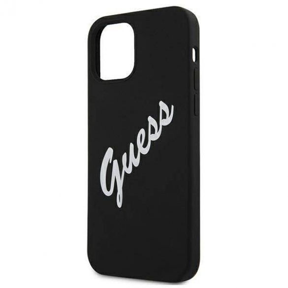 Guess GUHCP12SLSVSBW iPhone 12 mini 5,4" carcasă biały/alb negru Husă rigidă din silicon Husă vintage