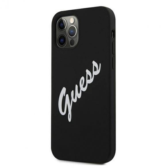 Guess GUHCP12LLSVSBW iPhone 12 Pro Max 6,7" carcasă rigidă biały/alb negru Husă vintage din silicon