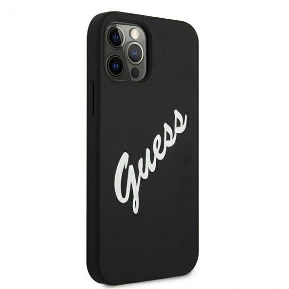 Guess GUHCP12LLSVSBW iPhone 12 Pro Max 6,7" carcasă rigidă biały/alb negru Husă vintage din silicon