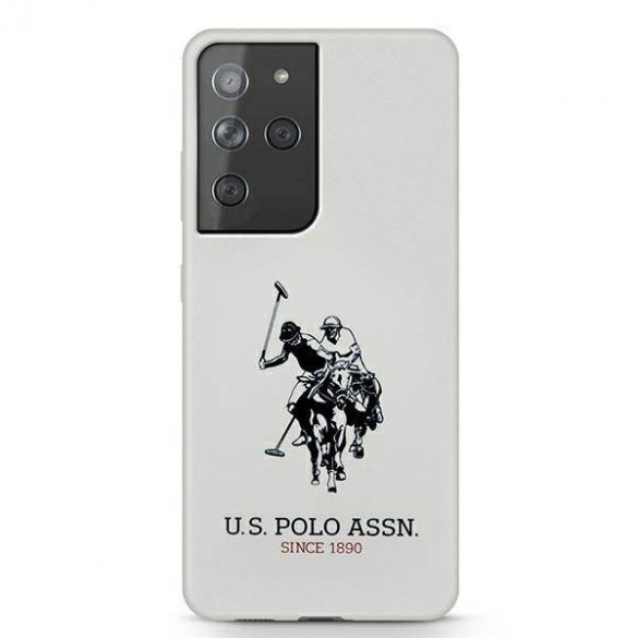 US Polo USHCS21LSLHRWH S21 Ultra G998 biał/alb Husă din silicon cu logo