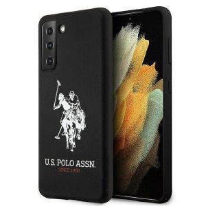 US Polo USHCS21SSLHRBK S21 G991 husă cu logo din silicon czarny/negru