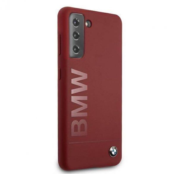 Etui BMW BMHCS21SSLBLRE S21 G991 czerwony/red carcasă rigidă Silicon Signature Logo