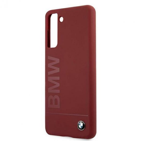 Etui BMW BMHCS21SSLBLRE S21 G991 czerwony/red carcasă rigidă Silicon Signature Logo