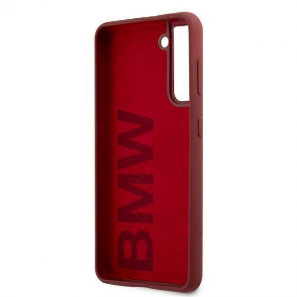 Etui BMW BMHCS21SSLBLRE S21 G991 czerwony/red carcasă rigidă Silicon Signature Logo