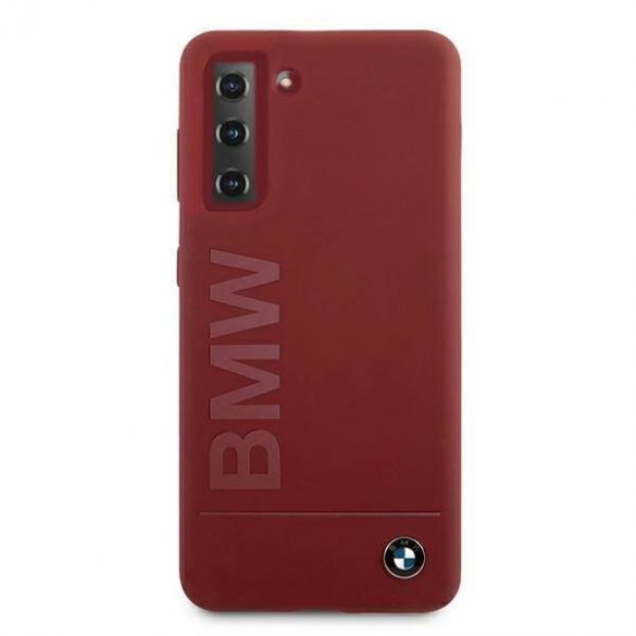 Etui BMW BMHCS21MSLBLRE S21+ G996 czerwony/red carcasă rigidă Silicone Signature Logo