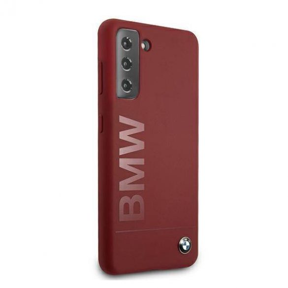 Etui BMW BMHCS21MSLBLRE S21+ G996 czerwony/red carcasă rigidă Silicone Signature Logo