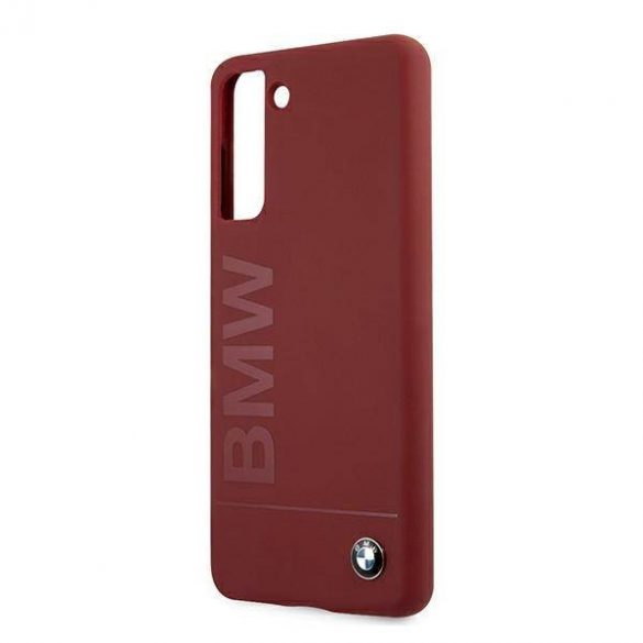 Etui BMW BMHCS21MSLBLRE S21+ G996 czerwony/red carcasă rigidă Silicone Signature Logo