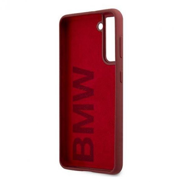 Etui BMW BMHCS21MSLBLRE S21+ G996 czerwony/red carcasă rigidă Silicone Signature Logo