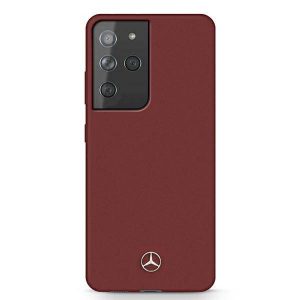 Mercedes MEHCS21LSILRE S21 Ultra G998 czerwony/roșu Hardcase Silicone Line