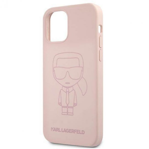 Karl Lagerfeld KLHCP12SSILTTPI iPhone 12 mini 5,4" Silicon Ikonik Outline różowy/roz