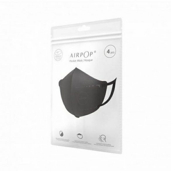 Maseczka ochronna AirPOP Pocket Mask NV 4szt czarny/negru