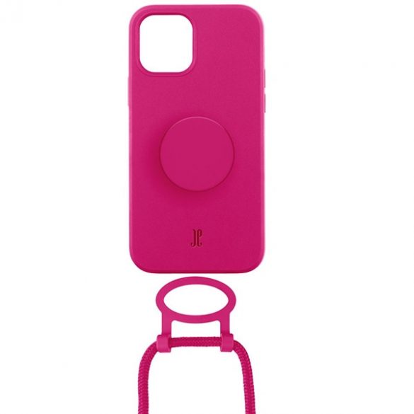 Etui JE PopGrip iPhone 12/12 Pro 6,1 różowy/orhidee floare 30090 (Just Elegance)"