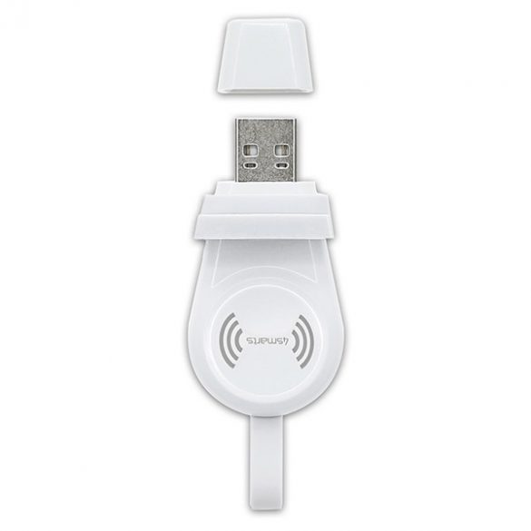 4smarts Ładowarka indukcyjna VoltBeam Mini pentru Apple Watch 1-8/SE z kablem 1m USB-A 2,5 W biały/alb 462332