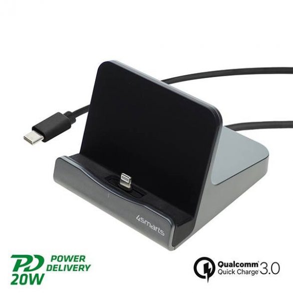 4smarts Tablet Dock VoltDock Lightning 20W Gunmetal 462267