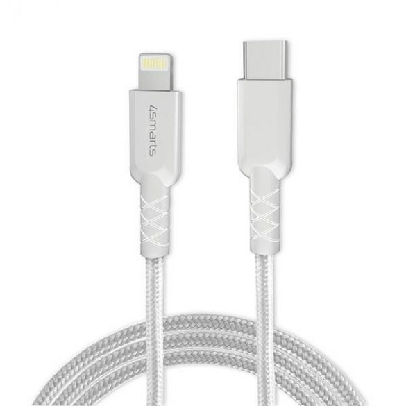 4smarts Ładowarka sieciowa + kabel MFI VoltPlug PD 30W GaN USB-C/Lightning 1,5m biała/alb 451534