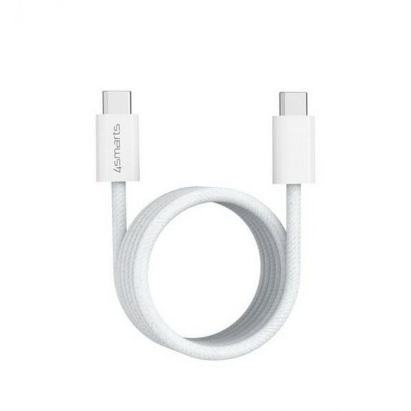 4smarts Kabel USB-C 100W 5A 1,5m magnetycznie zwijany biały/alb 541012