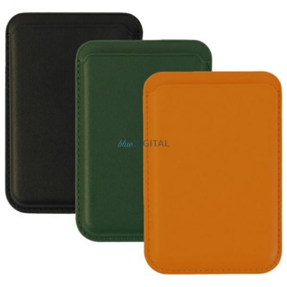 4smarts Portfel Magnetic Case Suport card magnetic RFID 3 buc - negru/verde/portocaliu