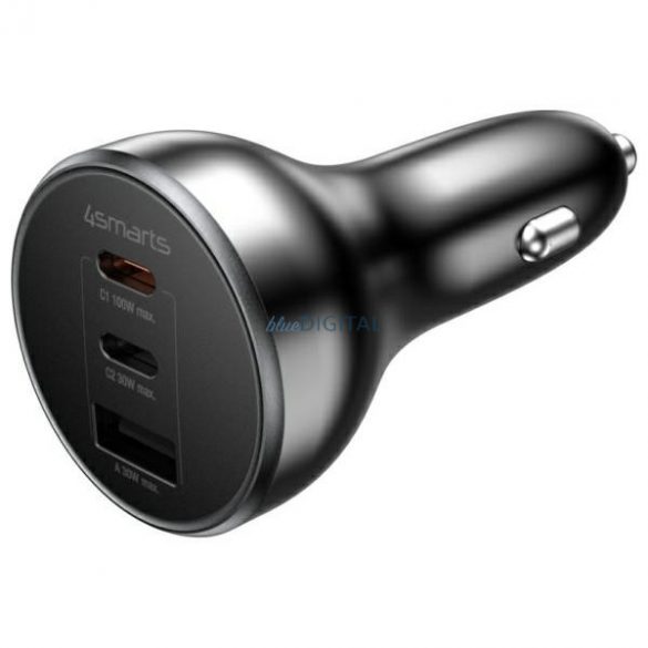 4smarts VoltRoad Ultimate încărcător auto cu 1xUSB-A și 2xUSB-C conexiune 160W - negru