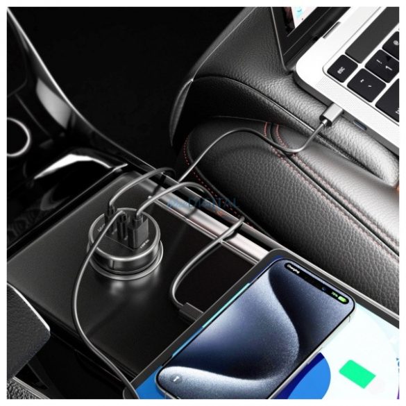 4smarts VoltRoad Ultimate încărcător auto cu 1xUSB-A și 2xUSB-C conexiune 160W - negru