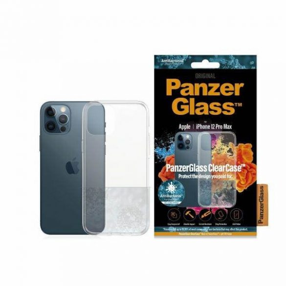 PanzerGlass ClearCase iPhone 12 Pro Max 6,7" Husa transparenta antibacteriana