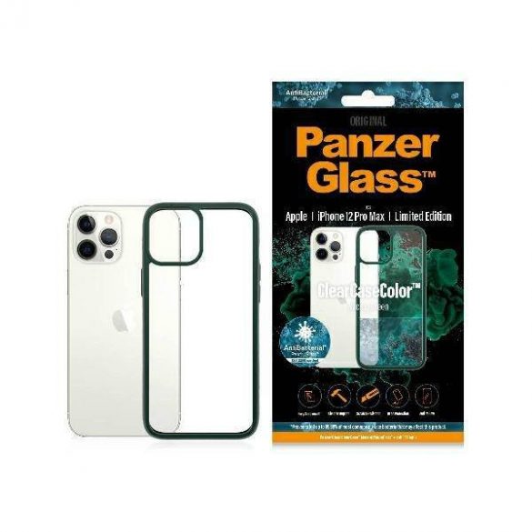 Husă PanzerGlass ClearCase pentru iPhone 12 Pro Max Racing Green AB