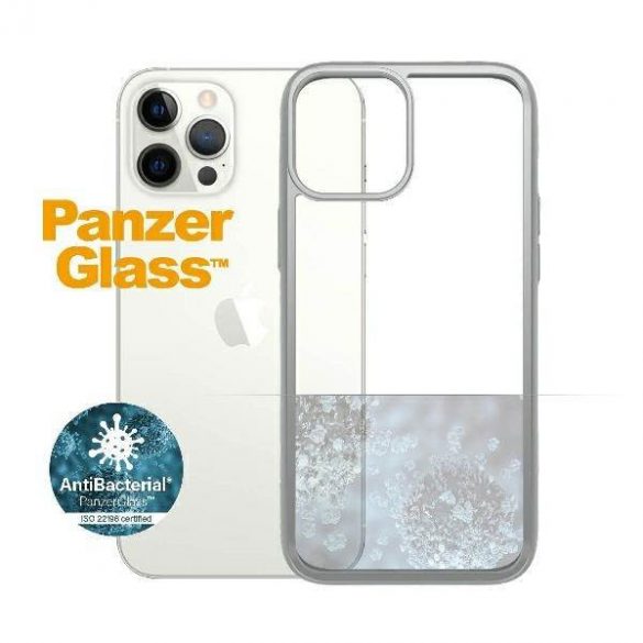 Husă PanzerGlass ClearCase pentru iPhone 12 Pro Max Satin Silver AB