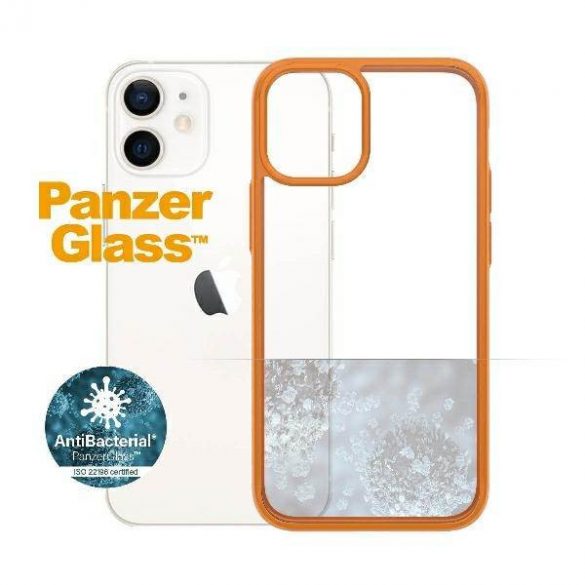 Husa PanzerGlass ClearCase pentru iPhone 12 Mini Orange AB