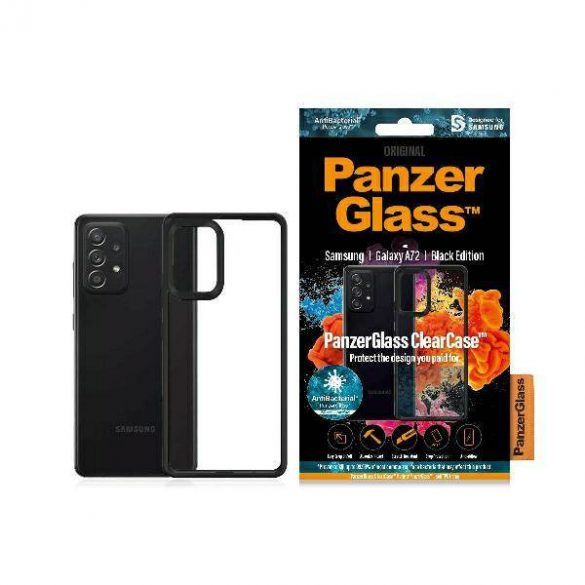 PanzerGlass ClearCase Samsung A72 A725 carcasa neagra/neagra