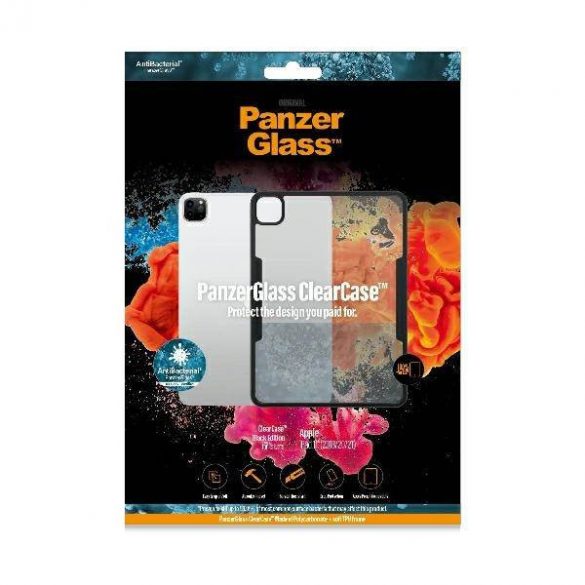 Carcasă PanzerGlass ClearCase iPad 11" 2018/20/21 antibacterian czarny/negru