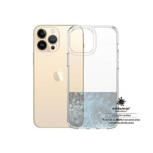 Panzer sticlă hard Husă iPhone 13 Pro Max 6,7" antibacterian de grad militar clar 0317 husă